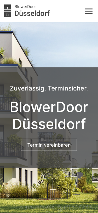 BlowerDoor Düsseldorf mobile Website